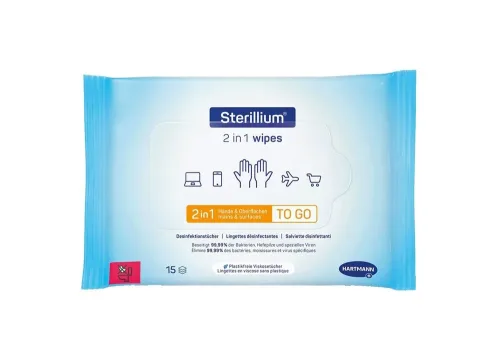 Sterillium, Sterillium 2 in1 Wipes (15 Stk)