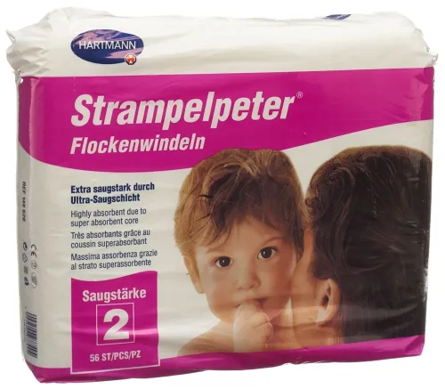 Strampelpeter, Strampelpeter Flockenwindeln Saugstärke 2 (56 Stk)