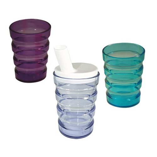 SUNDO, Sundo Rillenbecher auslaufsicher transparent (200ml)