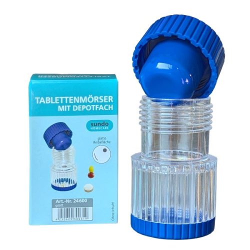 SUNDO, SUNDO Tablettenmörser Schraubdeckel blau-transparent (1 Stk)