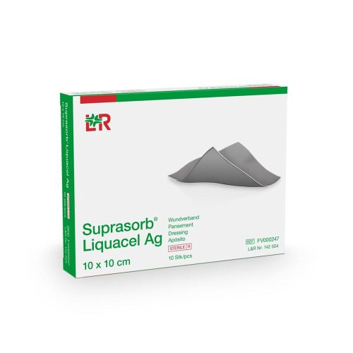 Suprasorb, Suprasorb Liquacel Ag Wundverband, 10x10cm (10 Stk)