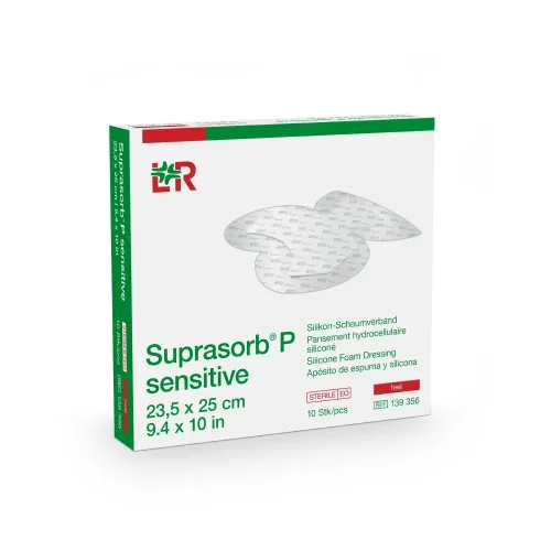 Suprasorb P sensitive border Heel 23.5x25cm 10 Stk