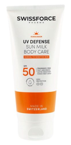 Swissforce Pharma AG, Swissforce UV Defense Sonnenschutzmilch für den Körper LSF 50