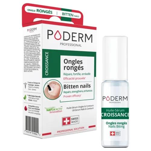 PODERM, PODERM - Abgekaute Nägel Stopp-Serum - Swiss Made, 8 ml, Transparent