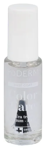 PODERM, PODERM - BASE COAT mit Teebaum, Silizium und Biotin - Nagellack mit perfektem Halt - Von Podologen empfohlen - 100% Naturel&Vegan - Swiss Made, 8 ml, Transparent