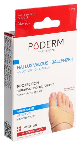 PODERM, Hallux Valgus Arnika-gel-schutz - Einheitsgröße - Von Podologen Empfohlen - 100 % Natürlich Und Vegan - Swiss Made Unisex  ONE SIZE