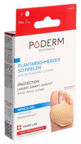 PODERM, Fußsohlenschmerzen & Schwielen Schutz X2 - Größe L - Von Podologen Empfohlen - 100% Natürlich & Vegan - Swiss Made Unisex  L