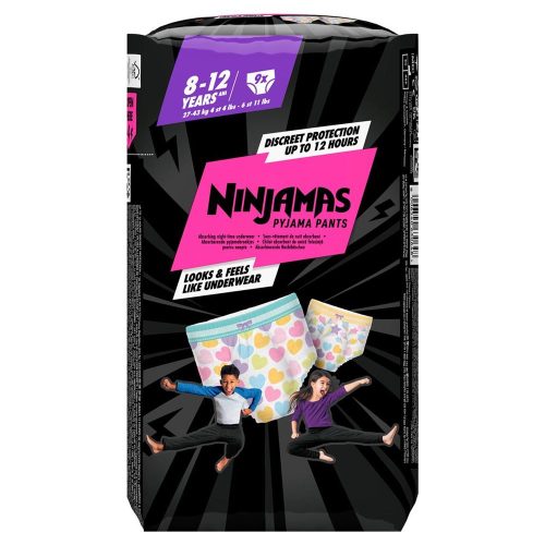 Pampers, Pampers Ninjamas Pyjama Pants für Mädchen, 8-12 Jahre (9 Stk)