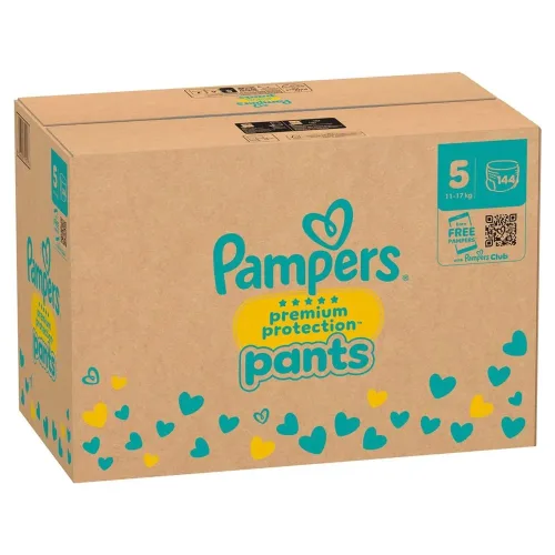 Pampers, Pampers - Premium Protection Pants Grösse 5, Monatsbox, 144STK
