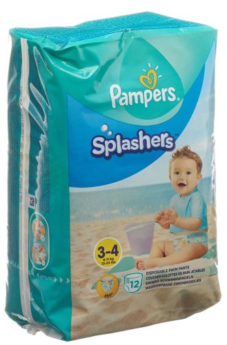 Pampers, Pampers Splashers, Grösse 3-4, Tragepack (12 Stk)