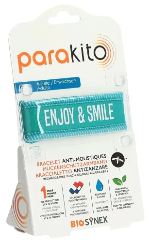 parakito, Parakito Armband Erwachsene Enjoy and Smile blau