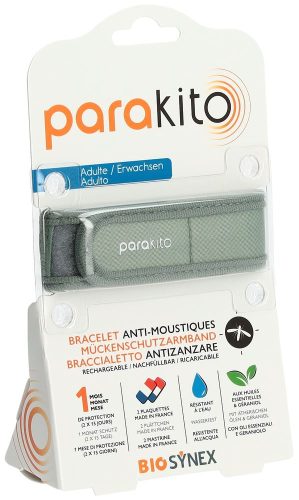 parakito, parakito Mückenschutzarmband für Erwachsene, kaki (1 Stk)