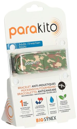 parakito, parakito Mückenarmband für Erwachsene, Tarnung (1 Stk)