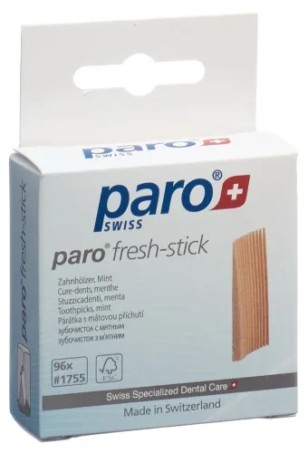 Paro, Paro Brush Sticks Zahnholz mittel Mint (96 Stk)