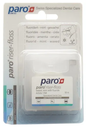 Paro, paro Riser Floss gewachst Mint mit Fluorid (50m)