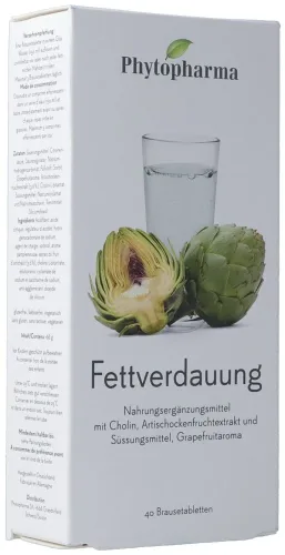 Phytopharma, Phytopharma Fettverdauung Brausetabletten (40 Stk)