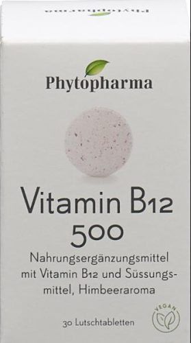 Phytopharma, Phytopharma - Vitamin B12500 Lutschtablette, 30 Stück