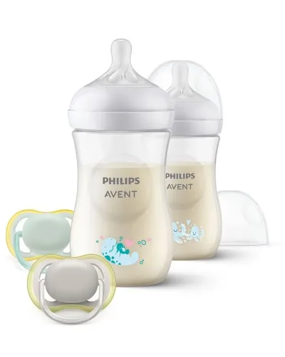 PHILIPS AVENT, 4-tlg. Babyflaschen-Set, Natural Response, ab Geburt