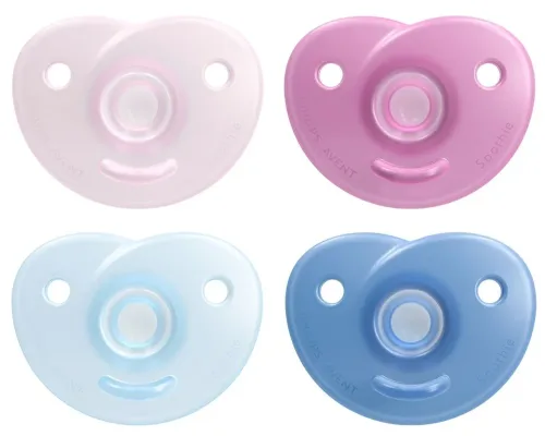 Philips, Philips Avent Schnuller Soothie Heart 0-6 Monate hellblau/blau/rosa/lila 2 Stk