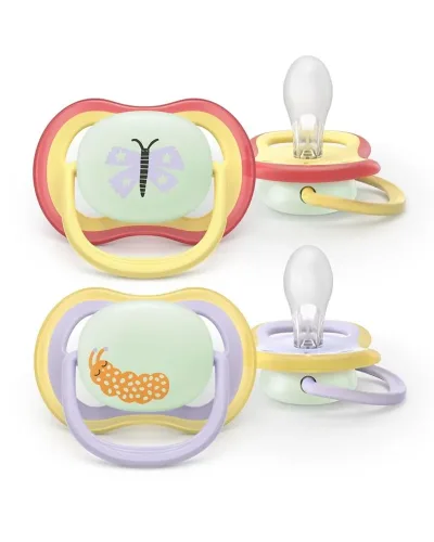 PHILIPS AVENT, Philips Avent Ultra Air Sucette +0m Air Night papillon/chenille