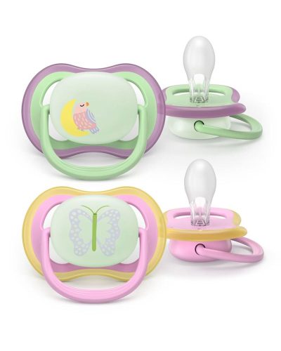 PHILIPS AVENT, Philips Avent Schnuller +6m Air Night Vogel/Schmetterling