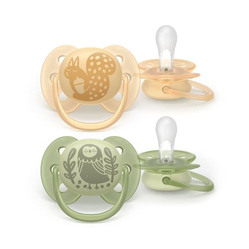 PHILIPS AVENT, Philips Avent Schnuller ultra soft Forest Friends 6-18 Monate Doppelpack beige/grün