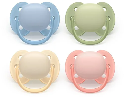 Philips, Philips Avent Schnuller Ultra Soft 0-6 Monate hellblau/grün/beige/rosa 2 Stk