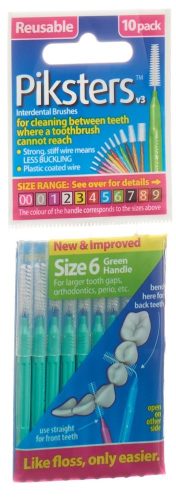 Piksters, Piksters Interdentalbürsten, Grösse 6 (10 Stk)
