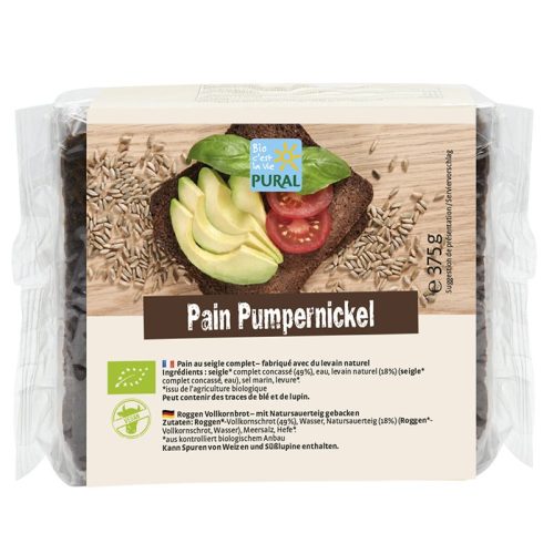 PURAL, PURAL Bio Pumpernickel Schnittbrot (375g)