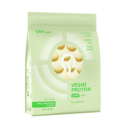 QNT, QNT Vegan Protein Zero Sugar Vanilla Macaron (500g)