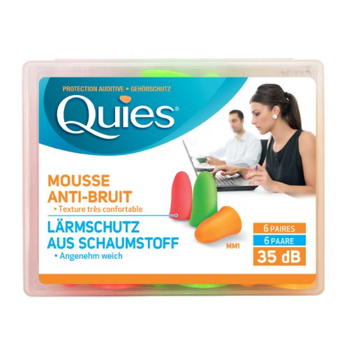 Quies, QUIES L&auml;rmschutz aus Schaumstoff NEON 12 Stk