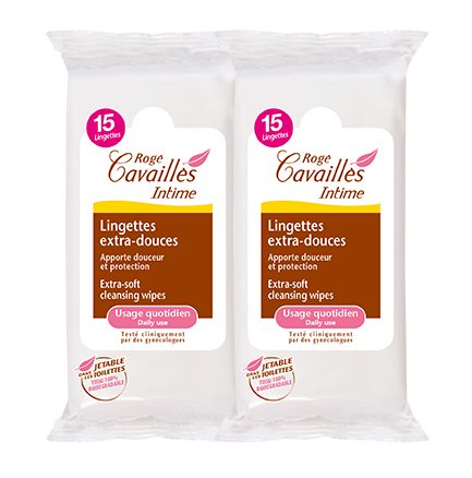 Roge Cavailles, Roge Cavailles Intimtücher Extra Sanft Duo (2x15 Stk)