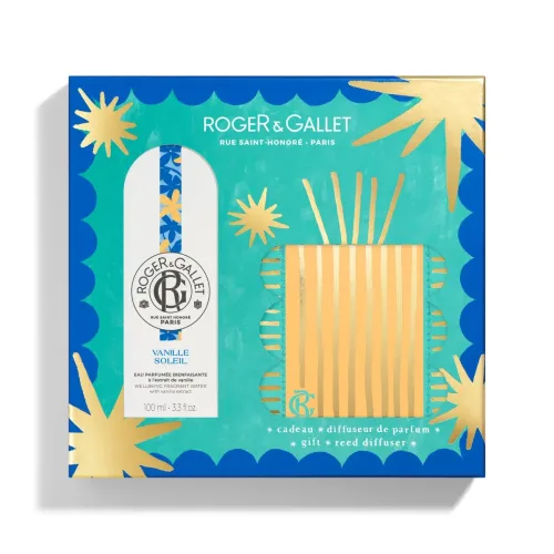 Roger & Gallet, Roger & Gallet Vanille Soleil Parfümwasser + Set mit Duftdiffusor