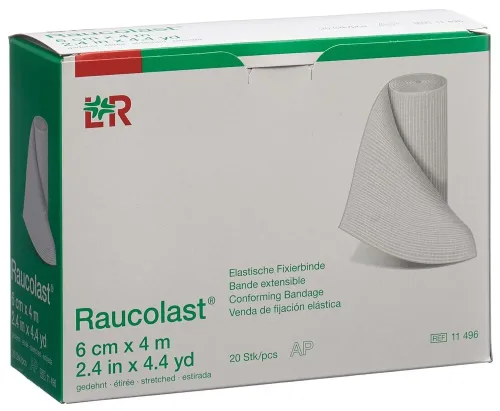 Raucolast, Raucolast elastische Fixierbinde 6cmx4m (20 Stk)