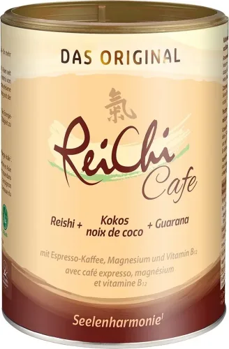 PDM to be maintained, ReiChi Cafe Reishi-Pilz Espresso-Kaffee Kokos vegan