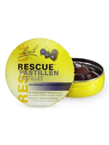 Bach-Blüten, Bach-Blüten Rescue Pastillen Blackcurrant (50g)