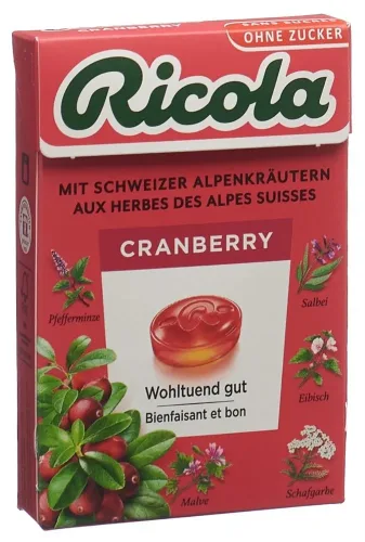 Ricola, RICOLA Cranberry Bonbons oZ m Stevia Box 50 g
