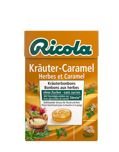 Ricola, Ricola Kräuter-Caramel ohne Zucker, mit Stevia (50g)