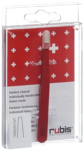 RUBIS, Rubis Pinzette gerade, rot, Inox