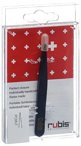 RUBIS, Rubis Pinzette spitz, Inox, schwarz