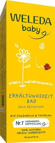 Weleda, Weleda Calendula Erkältungszeit Bad Badeöl & Bademilch 75 ml