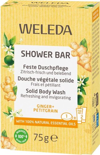 Weleda, Weleda - Feste Duschpflege Ginger + Petitgrain, 75 g