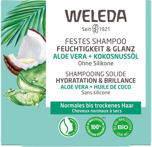 Weleda, Weleda - Festes Shampoo Feuchtigkeit & Glanz, 50 g