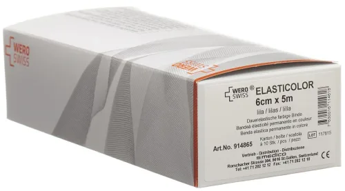 WERO SWISS, WERO SWISS Elasticolor elastische Binde 5mx6cm lila (10 Stk)