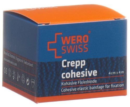 WERO SWISS, WERO SWISS Lux K-10 elastische Fixierbinde, 4mx4cm, weiss (1 Stk)