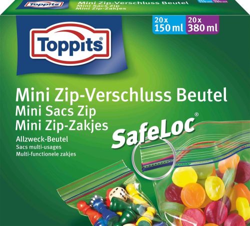 Toppits, Toppits Mini Zip Verschlussbeutel (40 Stk)