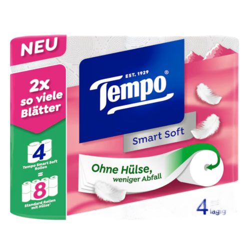 Tempo, Tempo Toilettenpapier Smart, 4-lagig, 280 Blatt (4 Stk)