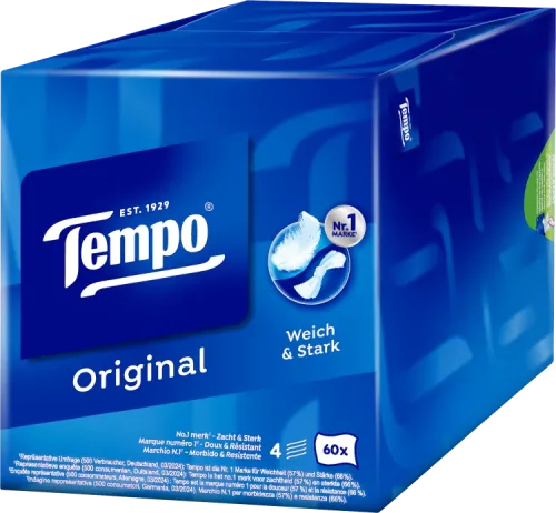 Tempo, Tempo Taschentücher Würfelbox (60 Stk)