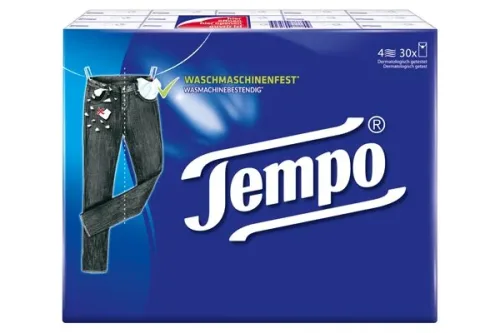Tempo, Tempo Taschentücher 4-lagig 30 Stück à 10 Blatt