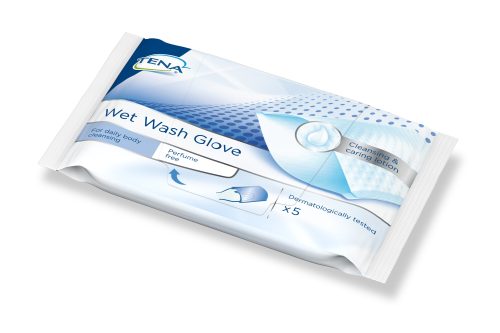 Tena, Tena Wet Wash Handschuhe unparfümiert (5 Stk)